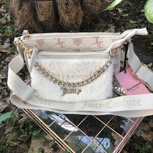 Juicy Couture Cream and Gold Women's Bag